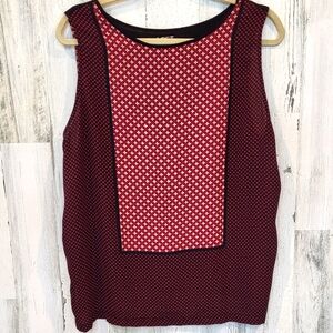 Loft Outlet Sleeveless Top Wine/Black/White
